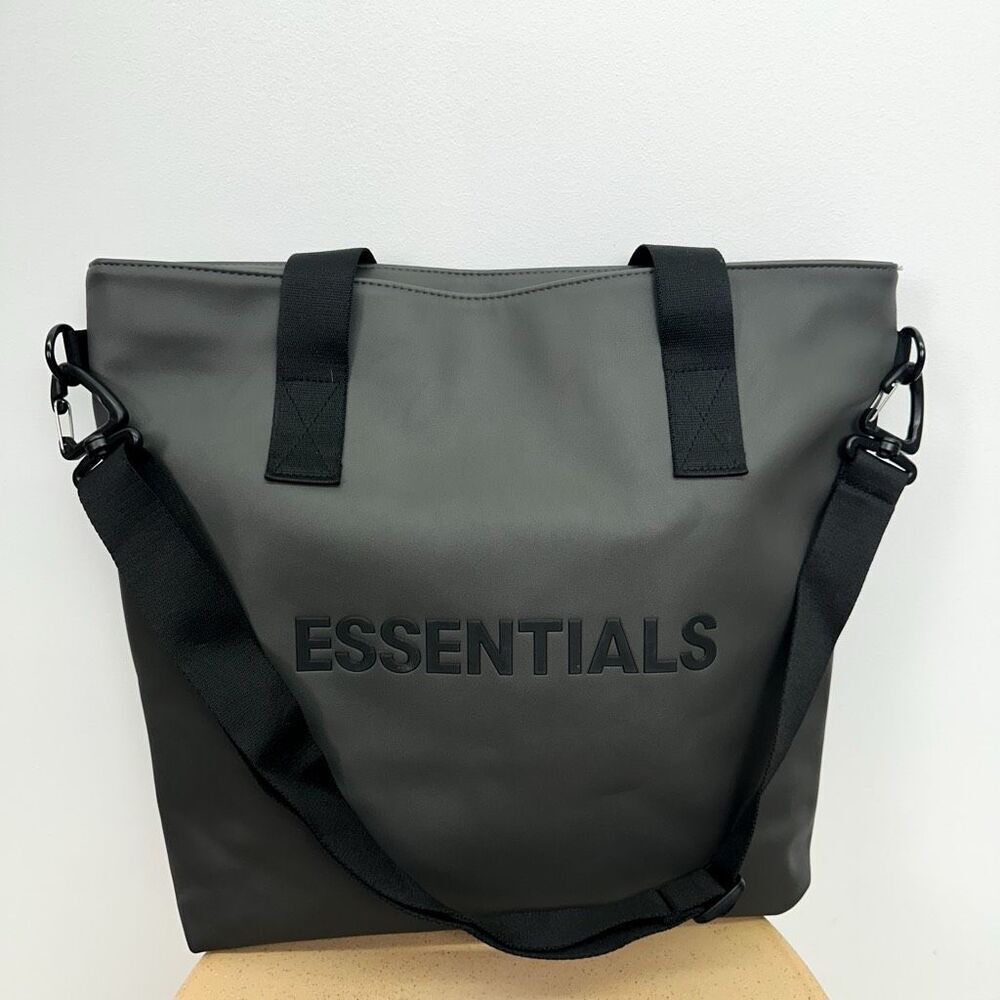 Fear of God Essentials Charcoal Grey Convertible Shoulder Tote Bag - Picture 2 of 16